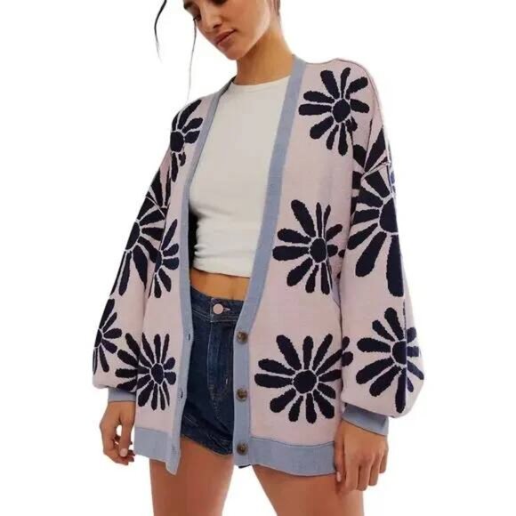 Free People We The Free Manny Floral Cardigan - Picture 1 of 3